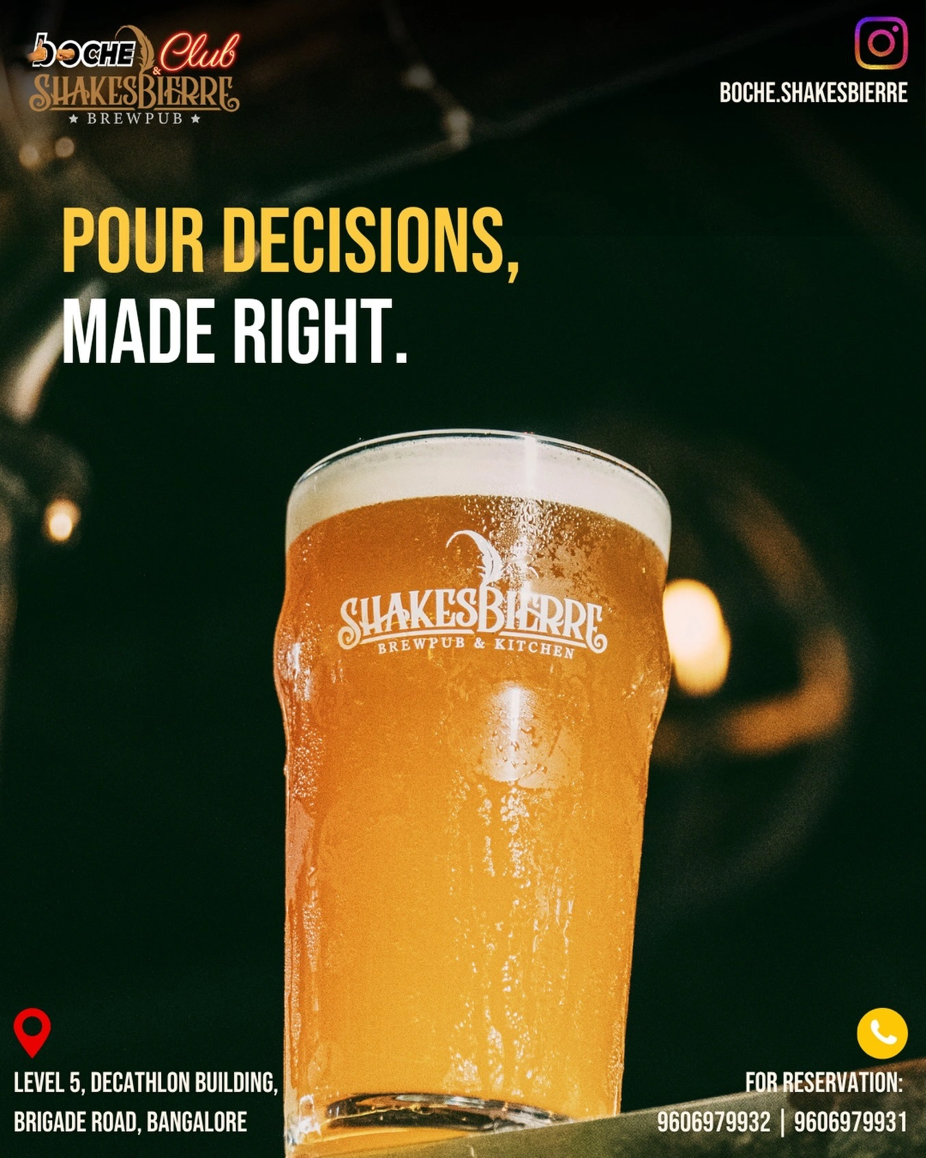 Shakesbierre Menu