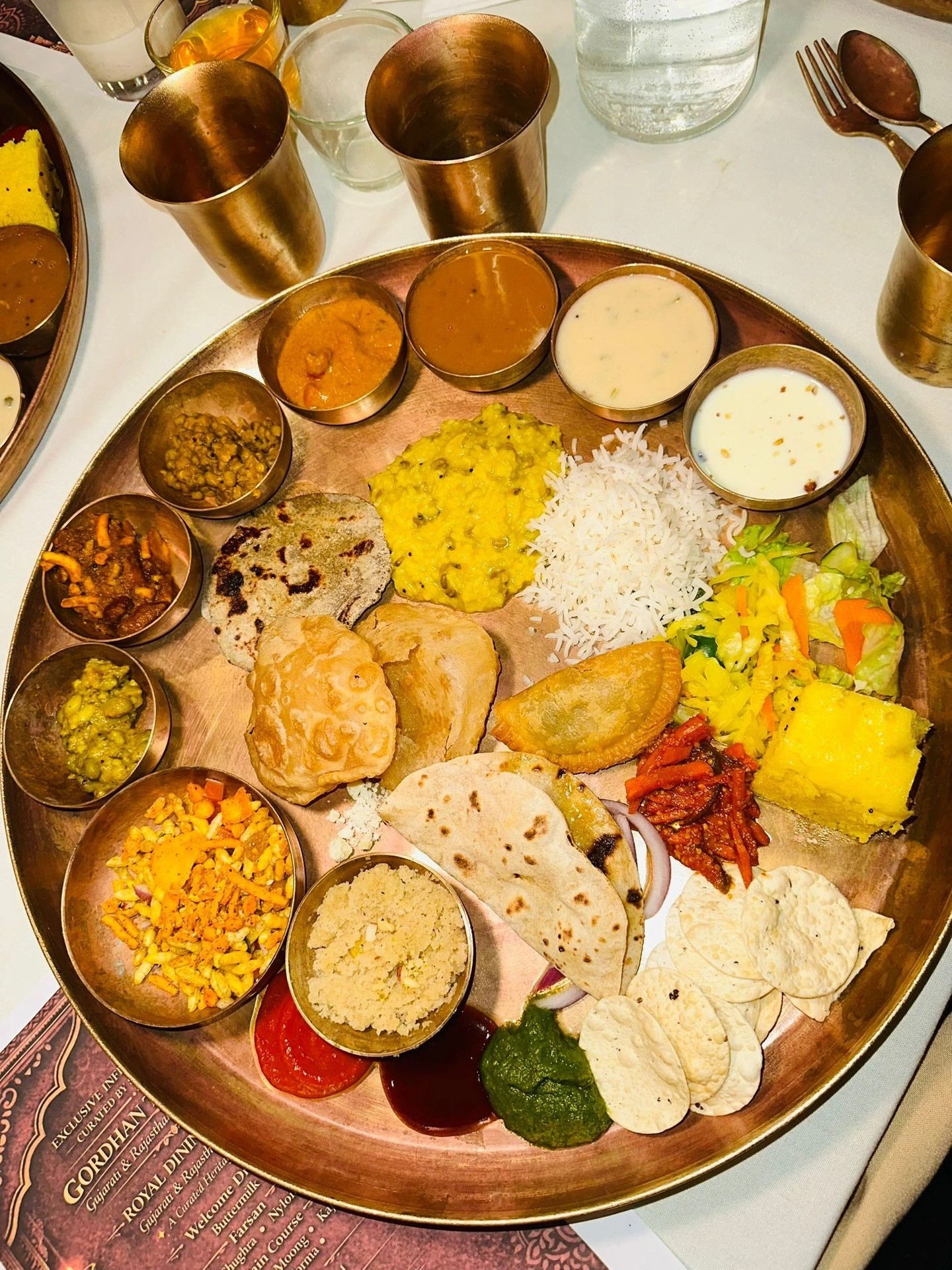 Gordhan Thal Menu