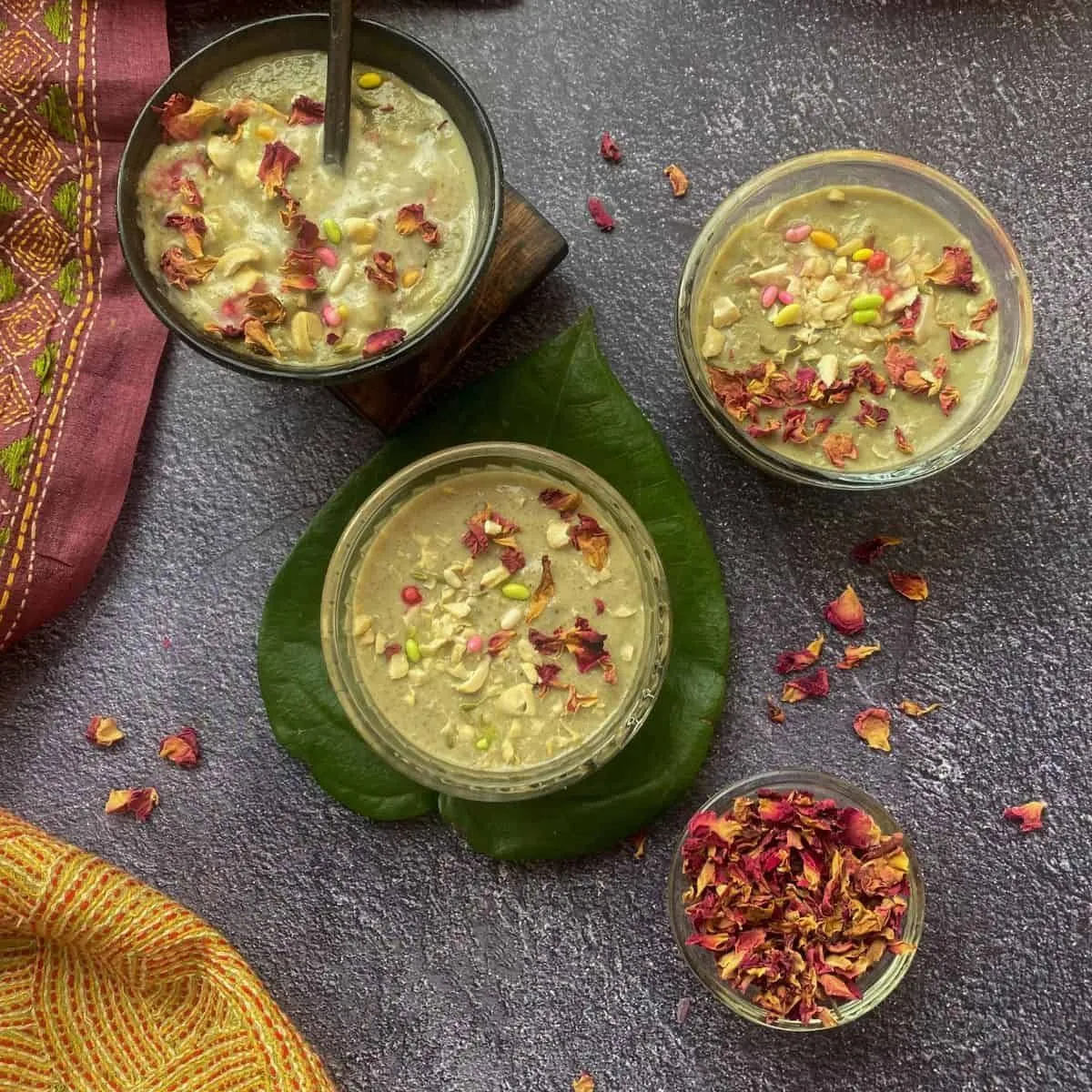 Desserts Gulkand Phirni & Paan