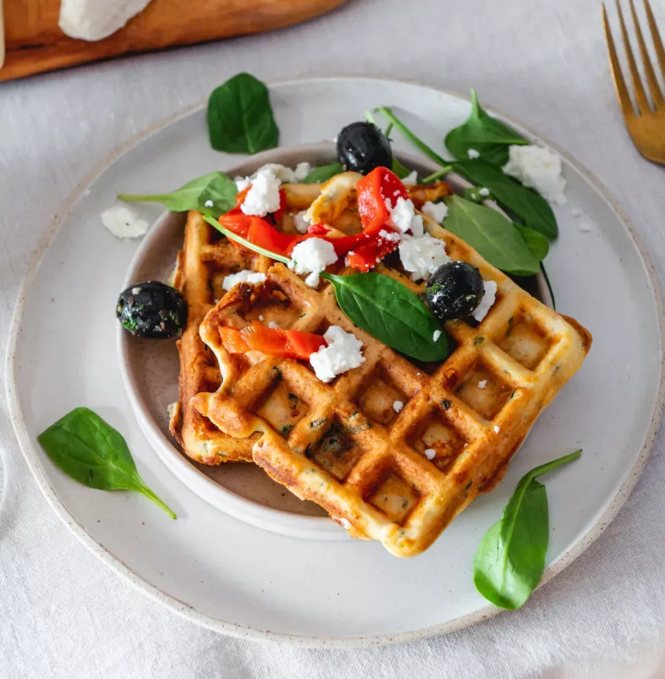 Muhammara & Feta Waffle